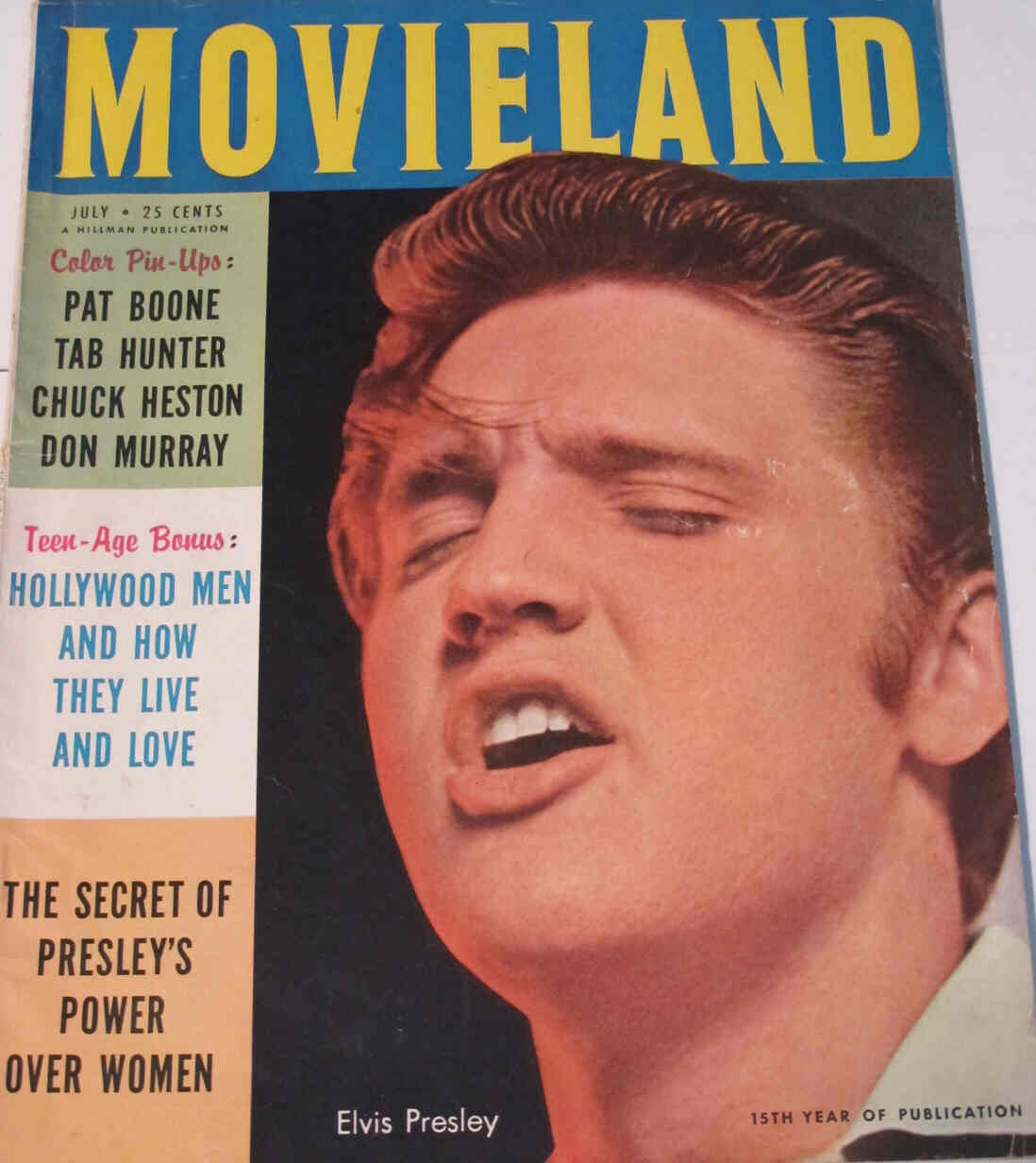 MOVIELAND/MOVIELAND AND TV TIME magazine side cover July 1957