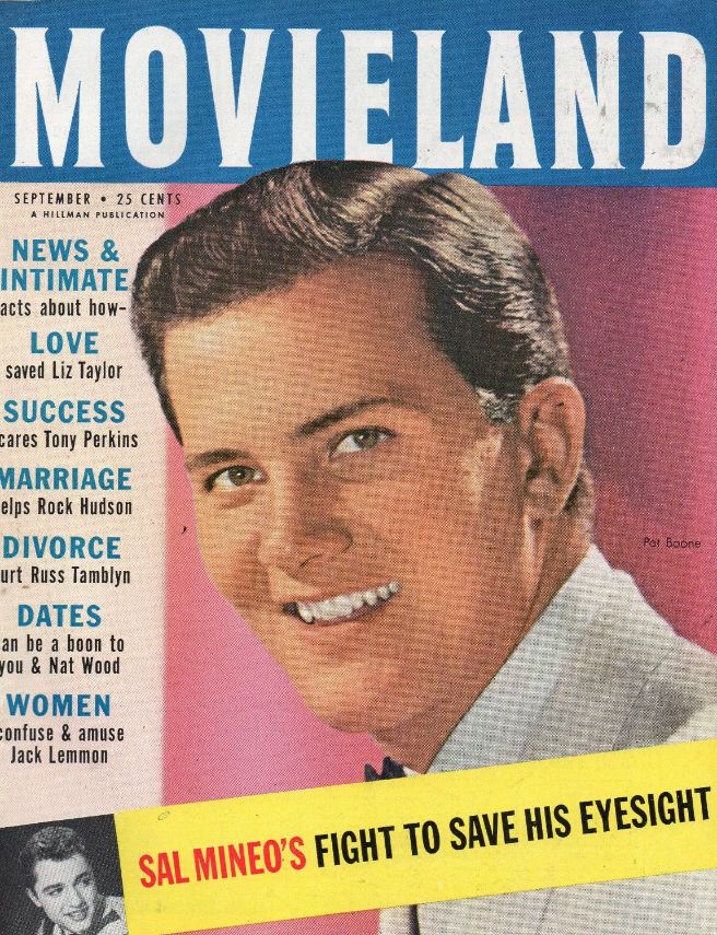 MOVIELAND/MOVIELAND AND TV TIME magazine side cover September 1957