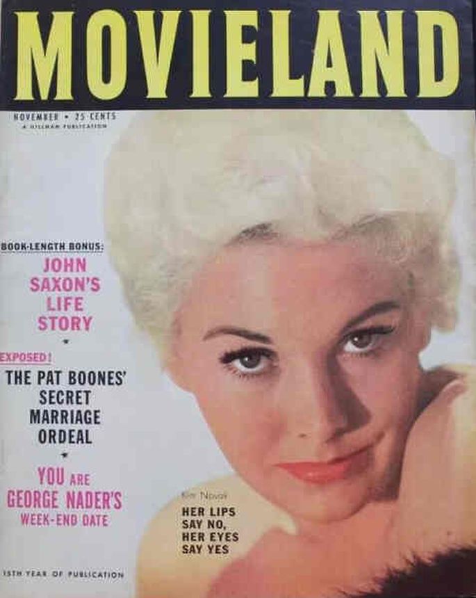 MOVIELAND/MOVIELAND AND TV TIME magazine side cover November 1957