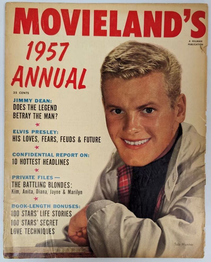 MOVIELAND/MOVIELAND AND TV TIME magazine side cover  Annual  1957