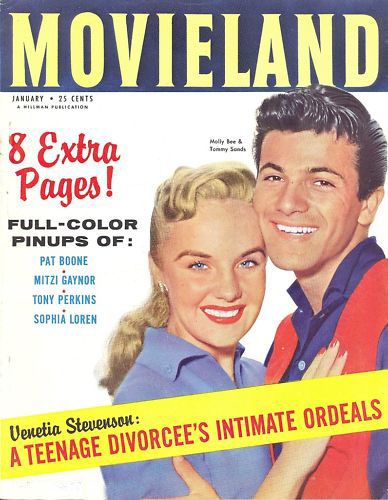 MOVIELAND/MOVIELAND AND TV TIME magazine side cover January 1958
