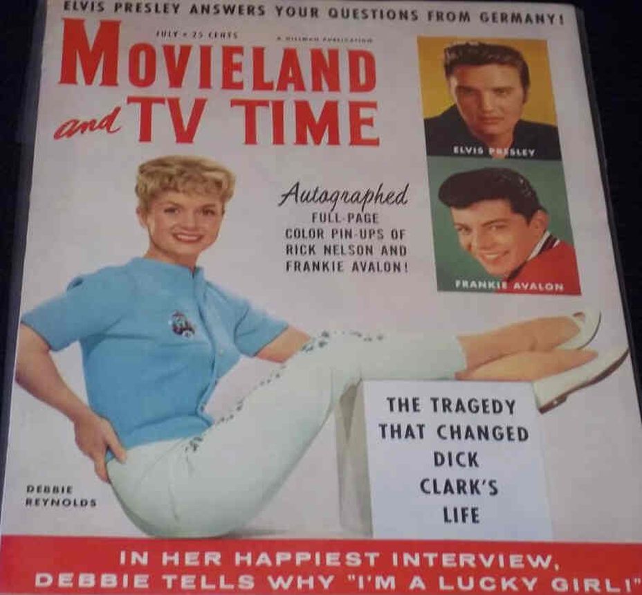 MOVIELAND/MOVIELAND AND TV TIME magazine side cover July 1959