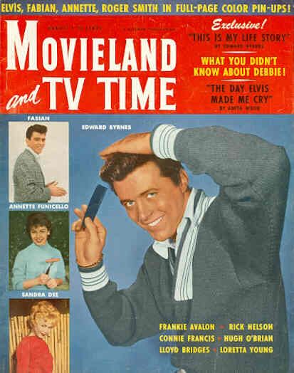 MOVIELAND/MOVIELAND AND TV TIME magazine side cover August 1959