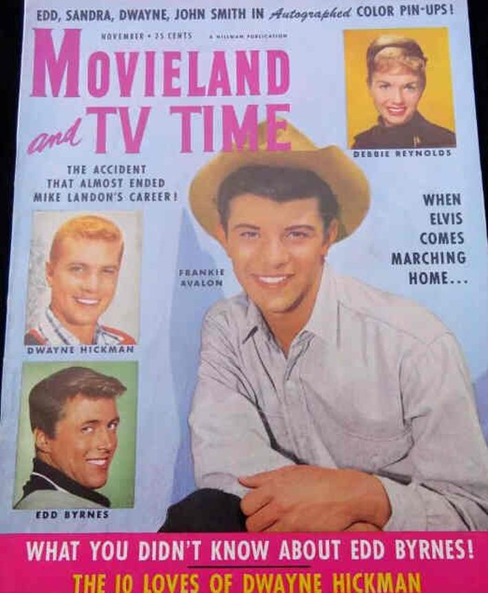 MOVIELAND/MOVIELAND AND TV TIME magazine side cover November 1959