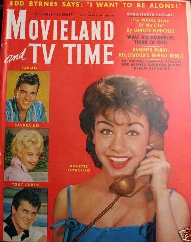 MOVIELAND/MOVIELAND AND TV TIME magazine side cover December 1959