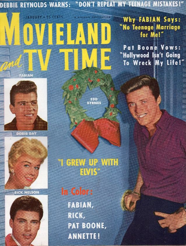 MOVIELAND/MOVIELAND AND TV TIME magazine side cover January 1960