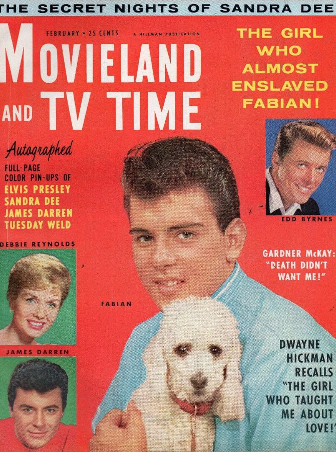 MOVIELAND/MOVIELAND AND TV TIME magazine side cover February 1960