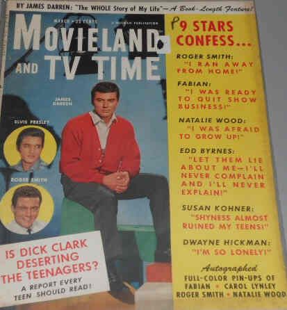 MOVIELAND/MOVIELAND AND TV TIME magazine side cover March 1960