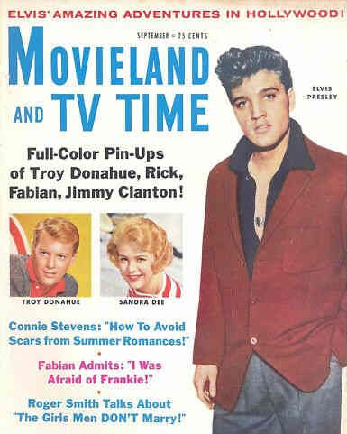 MOVIELAND/MOVIELAND AND TV TIME magazine side cover September 1960
