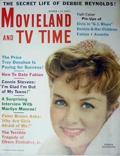 MOVIELAND/MOVIELAND AND TV TIME magazine side cover October 1960