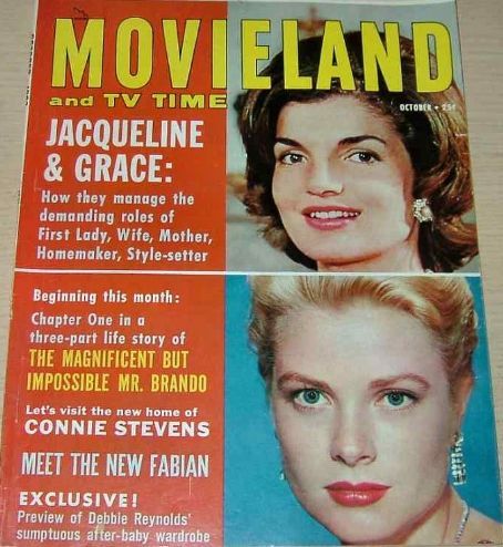 MOVIELAND/MOVIELAND AND TV TIME magazine side cover October 1962