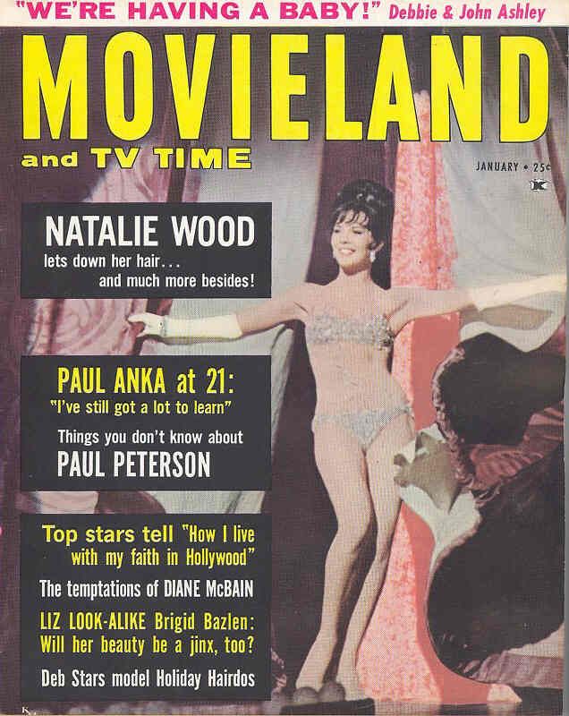 MOVIELAND/MOVIELAND AND TV TIME magazine side cover January 1963