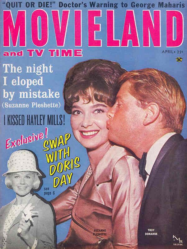 MOVIELAND/MOVIELAND AND TV TIME magazine side cover April 1963