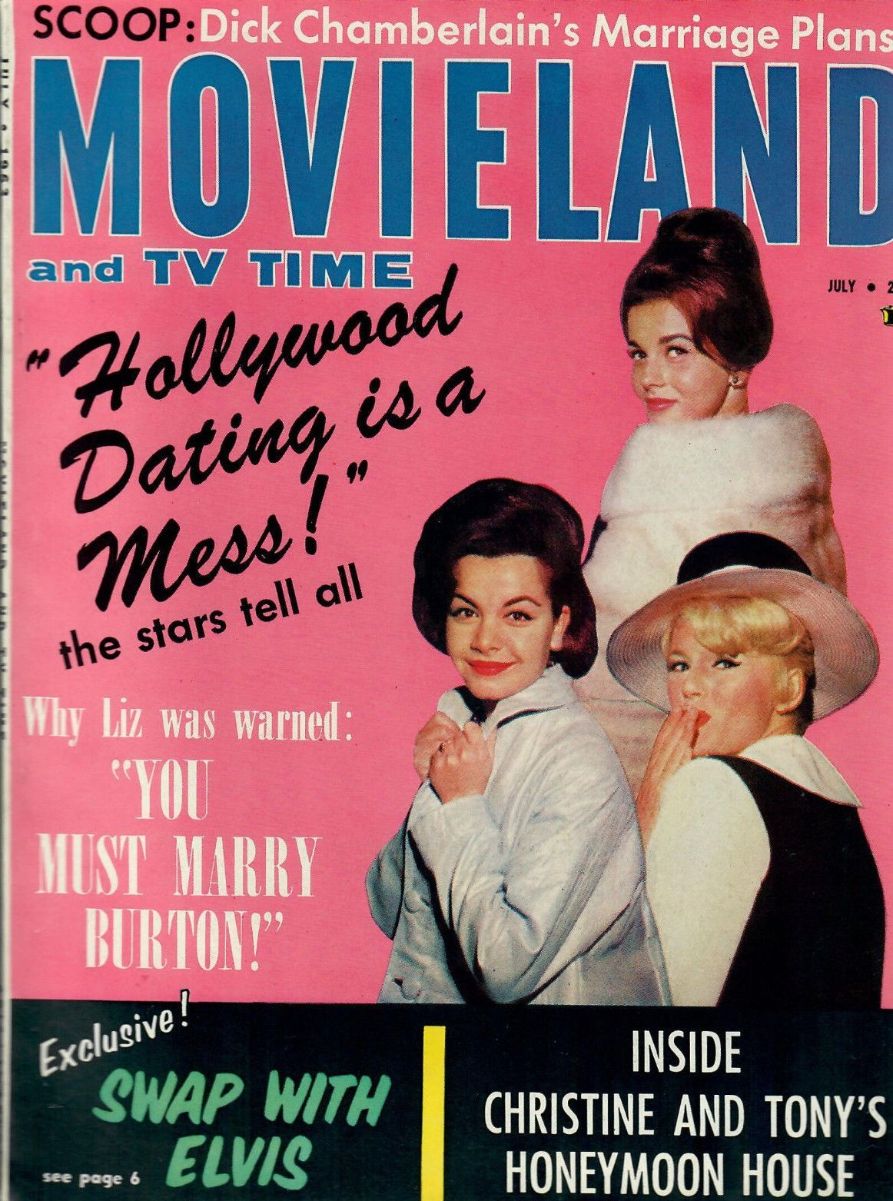 MOVIELAND/MOVIELAND AND TV TIME magazine side cover July 1963