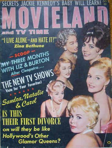 MOVIELAND/MOVIELAND AND TV TIME magazine side cover October 1963
