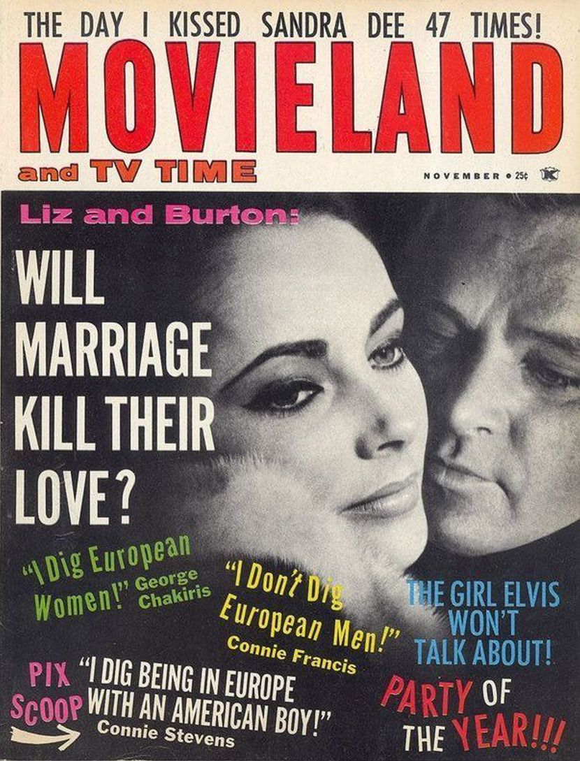 MOVIELAND/MOVIELAND AND TV TIME magazine side cover November 1963