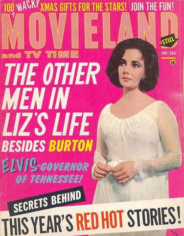 MOVIELAND/MOVIELAND AND TV TIME magazine side cover January 1964