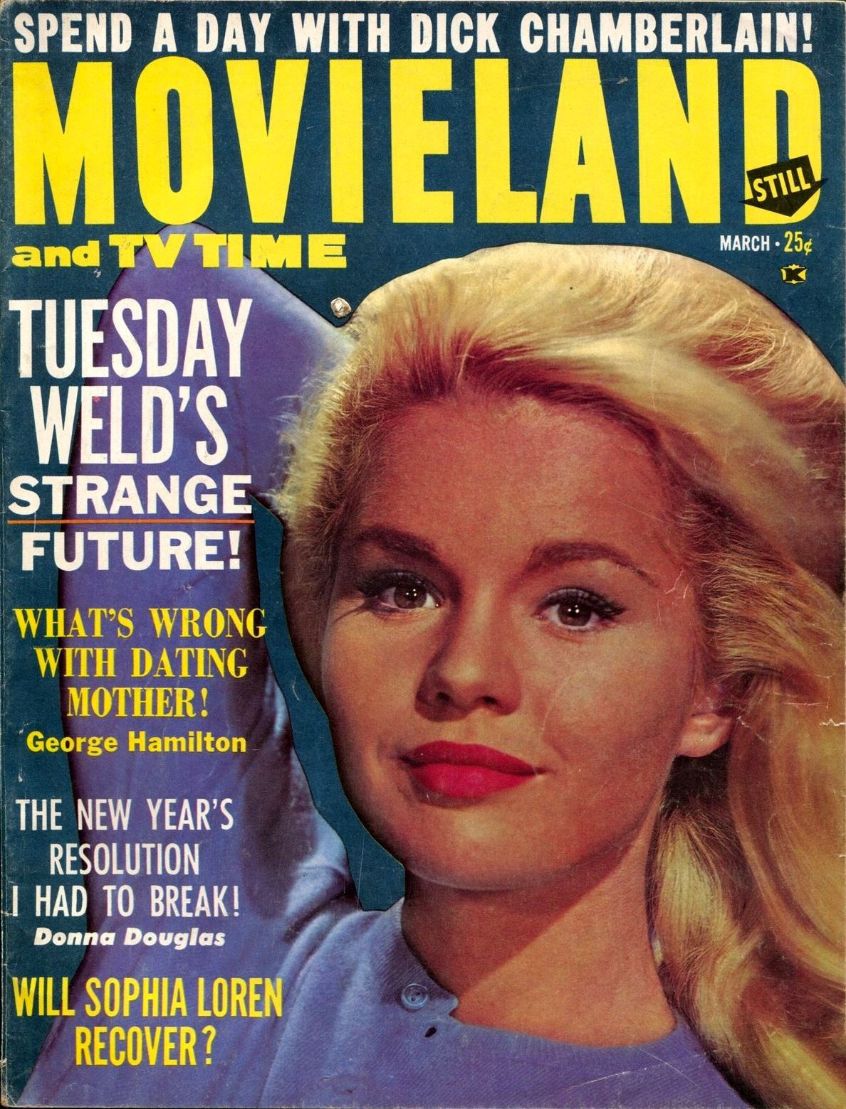 MOVIELAND/MOVIELAND AND TV TIME magazine side cover March 1964
