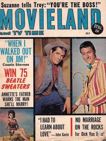 MOVIELAND/MOVIELAND AND TV TIME magazine side cover July 1964