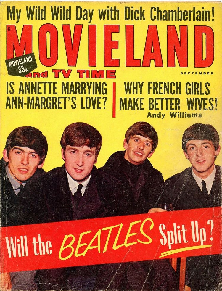 MOVIELAND/MOVIELAND AND TV TIME magazine side cover September 1964