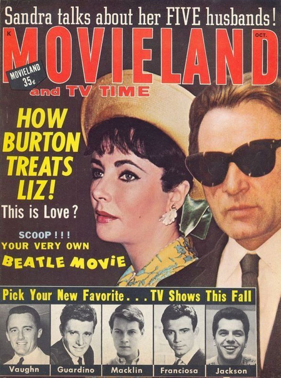 MOVIELAND/MOVIELAND AND TV TIME magazine side cover October 1964