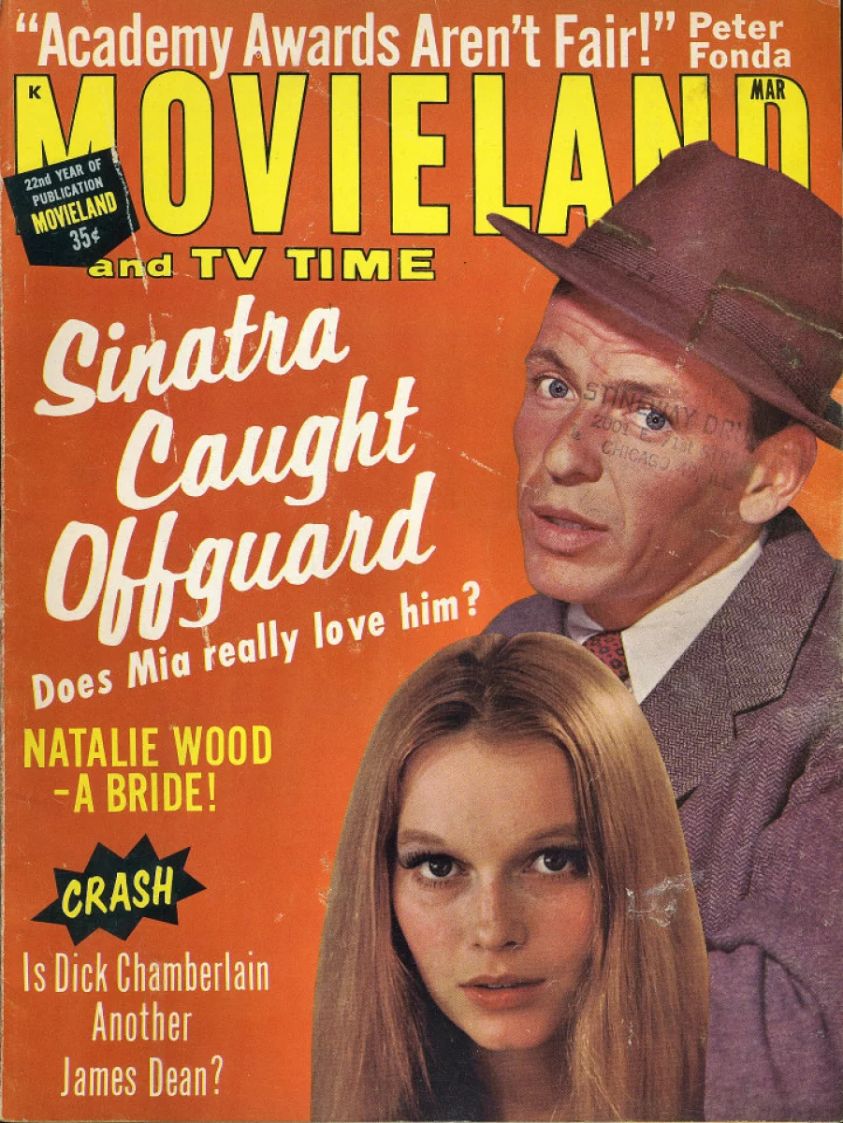 MOVIELAND/MOVIELAND AND TV TIME magazine side cover March 1965