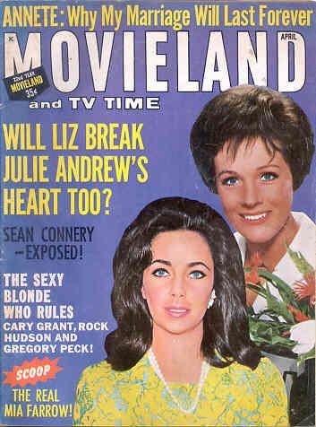 MOVIELAND/MOVIELAND AND TV TIME magazine side cover April 1965