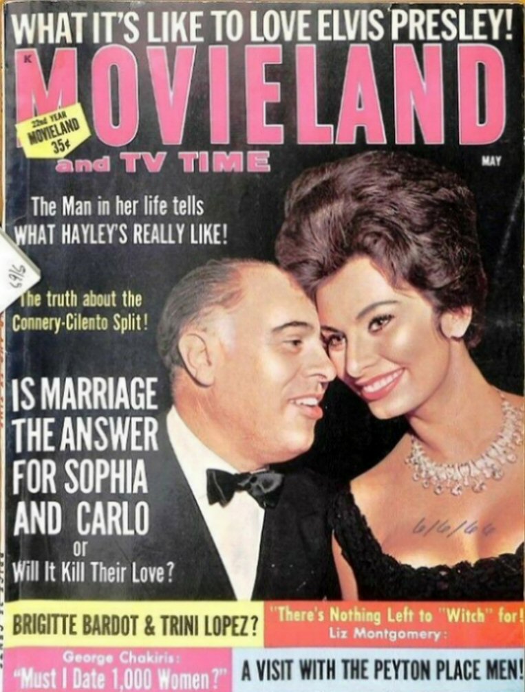 MOVIELAND/MOVIELAND AND TV TIME magazine side cover May 1965