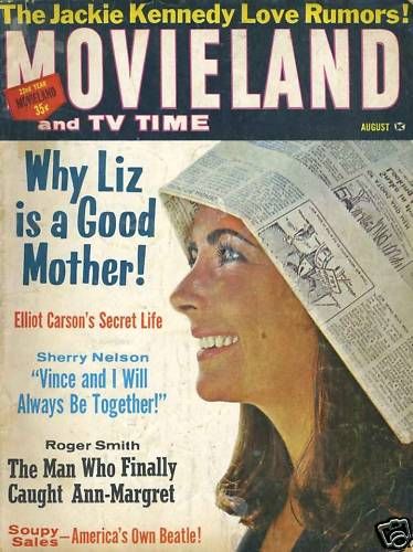 MOVIELAND/MOVIELAND AND TV TIME magazine side cover August 1965