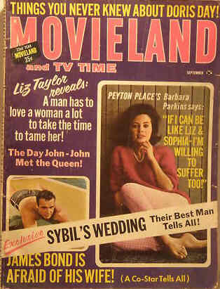 MOVIELAND/MOVIELAND AND TV TIME magazine side cover September 1965