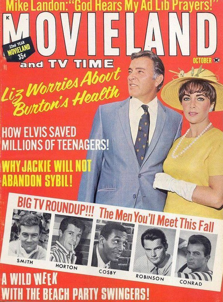 MOVIELAND/MOVIELAND AND TV TIME magazine side cover October 1965