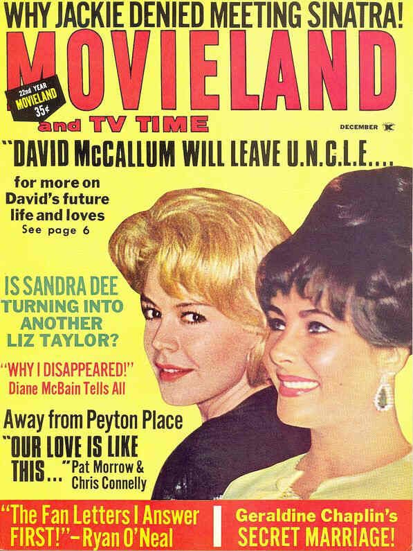 MOVIELAND/MOVIELAND AND TV TIME magazine side cover December 1965