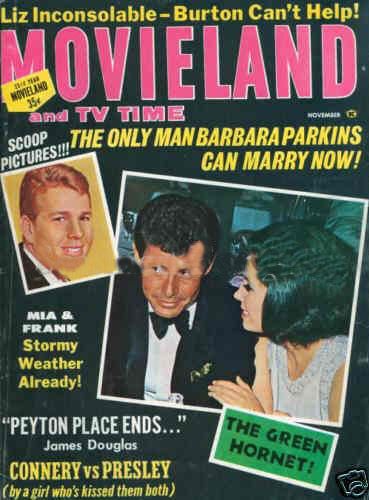 MOVIELAND/MOVIELAND AND TV TIME magazine side cover November 1966