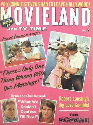 MOVIELAND/MOVIELAND AND TV TIME magazine side cover January 1967