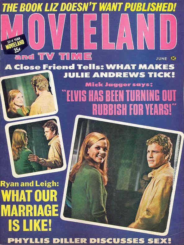 MOVIELAND/MOVIELAND AND TV TIME magazine side cover June 1967