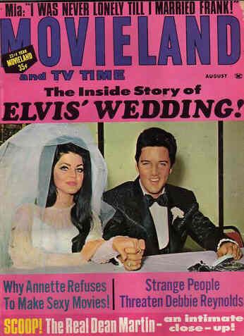 MOVIELAND/MOVIELAND AND TV TIME magazine side cover August 1967