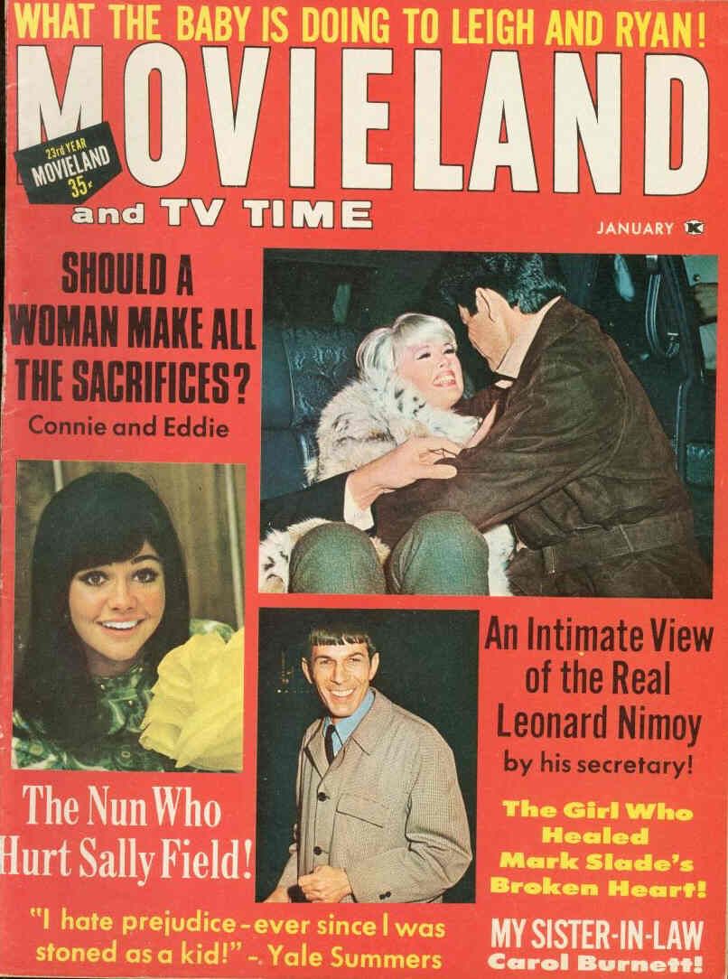 MOVIELAND/MOVIELAND AND TV TIME magazine side cover January 1968