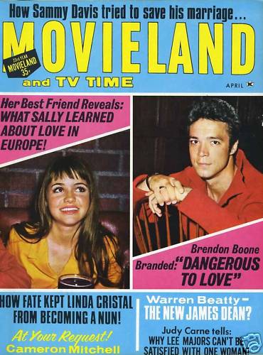 MOVIELAND/MOVIELAND AND TV TIME magazine side cover April 1968