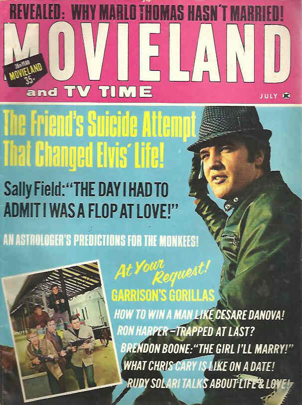 MOVIELAND/MOVIELAND AND TV TIME magazine side cover July 1968