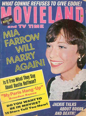 MOVIELAND/MOVIELAND AND TV TIME magazine side cover September 1968