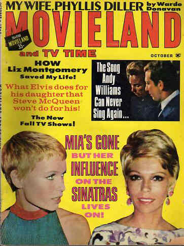 MOVIELAND/MOVIELAND AND TV TIME magazine side cover October 1968