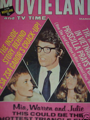 MOVIELAND/MOVIELAND AND TV TIME magazine side cover March 1969