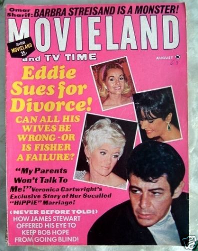 MOVIELAND/MOVIELAND AND TV TIME magazine side cover August 1969