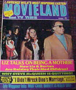 MOVIELAND/MOVIELAND AND TV TIME magazine side cover April 1970