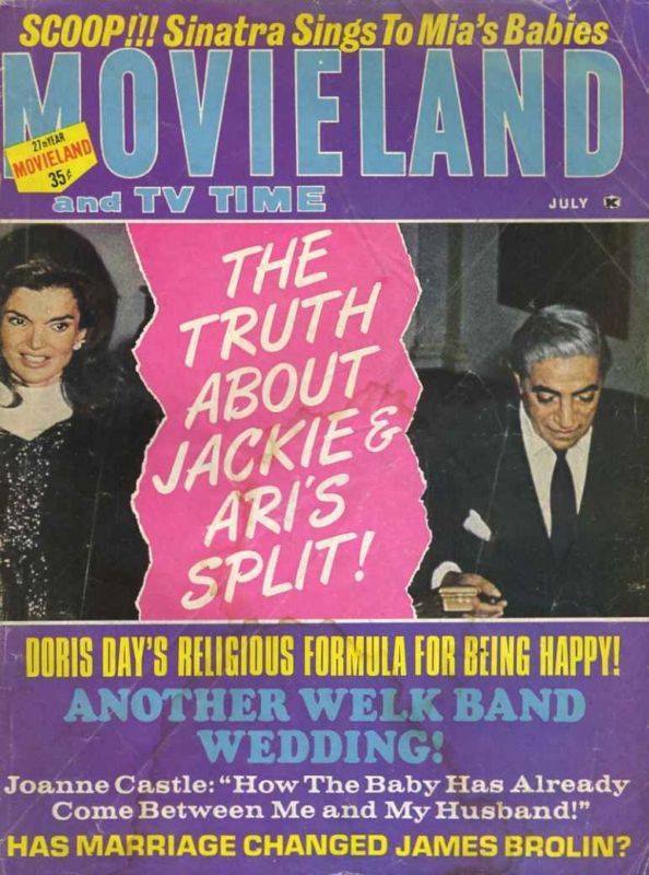 MOVIELAND/MOVIELAND AND TV TIME magazine side cover July 1970