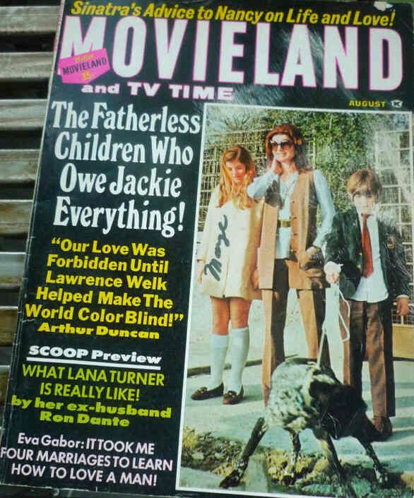MOVIELAND/MOVIELAND AND TV TIME magazine side cover August 1970