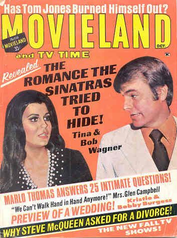 MOVIELAND/MOVIELAND AND TV TIME magazine side cover October 1970