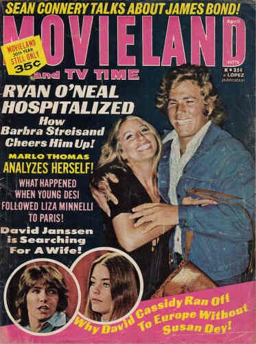 MOVIELAND/MOVIELAND AND TV TIME magazine side cover April 1973