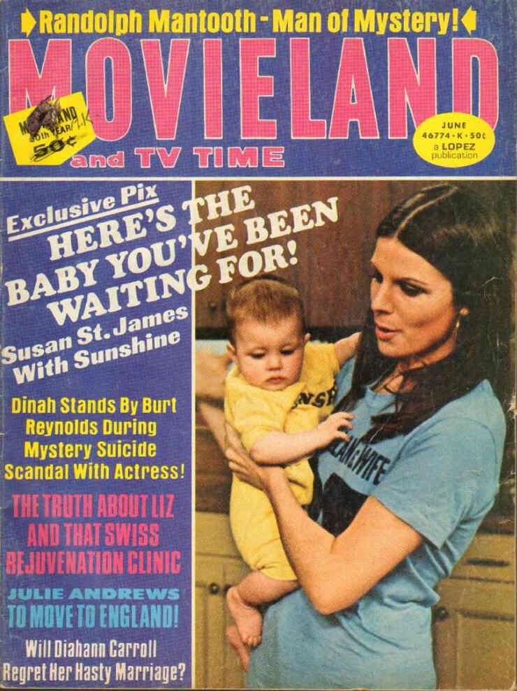 MOVIELAND/MOVIELAND AND TV TIME magazine side cover June 1973