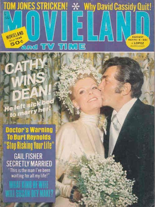 MOVIELAND/MOVIELAND AND TV TIME magazine side cover August 1973